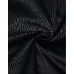 A close-up of a black fabric displaying a sturdy, textured weave, suitable for cargo work pants.