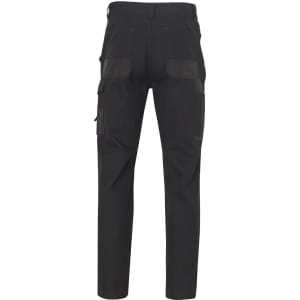 Heavy Duck Weave Dura-Wear work pants in black, featuring multiple pockets and a logo. Rear view depicted.