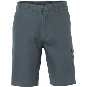 Heavy Duck Weave Dura-Wear work shorts in dark green, featuring a side cargo pocket and a logo.