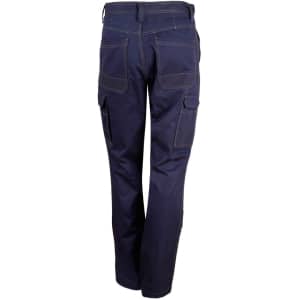 Light weight semi-fitted Cordura work pants in navy, featuring multiple pockets and contrasting stitching.