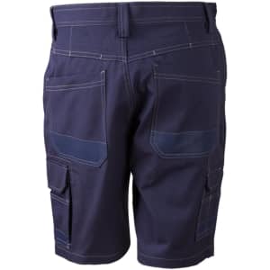 Lightweight semi-fitted Cordura work shorts in navy, featuring multiple pockets and contrasting stitching.