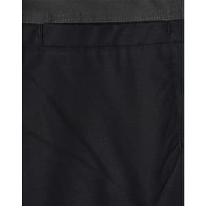 Black rip-stop poly/cotton stretch work pants with a subtle textured pattern and a pocket detail.