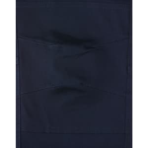 Navy blue Unisex Cotton Stretch Drill Cuffed Work Pants featuring multiple pockets and a sleek design.