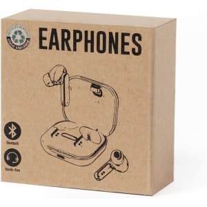 A box containing Volpux RCS earphones with a Bluetooth logo. The packaging features a minimalist design.