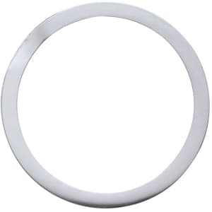 A circular, silver wireless charger with a sleek, shiny surface and a minimalist design.