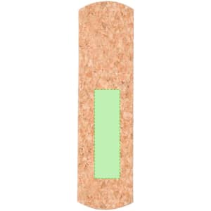A cork pen pouch featuring a green accent in the centre, with a simple and eco-friendly design.
