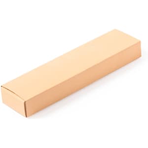 A plain brown rectangular box with a lid, designed for packaging a product.
