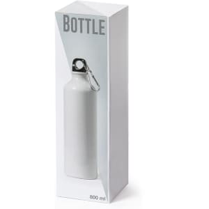 A drink bottle in a white finish, packaged with an 800 ml capacity and featuring a removable cap.