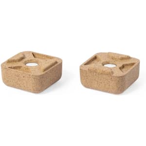 Two square cork holders in a light brown hue, designed for promoting the "Priot Holder" product.
