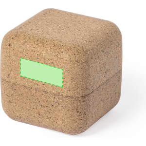 A textured brown square box with a lid, featuring a plain area for branding or labels.