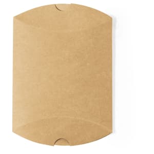 A brown kraft paper gift box with rounded edges and a secure closure. Designed for packaging items.