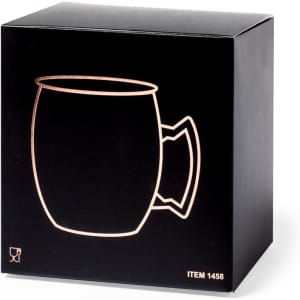 A black box featuring a simple outline of a coffee mug, designed for the Keynes Mug product.