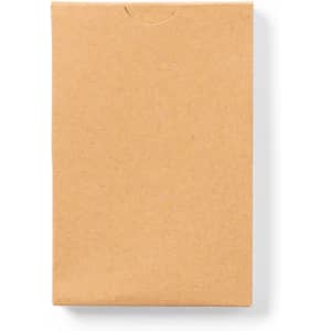 A brown cardboard box with a flap closure, featuring a simple design and no visible branding.