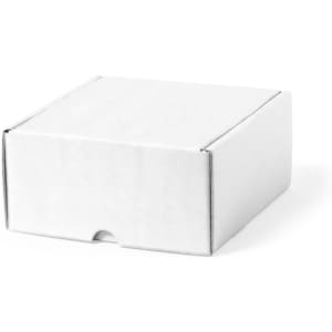 A white gift box with a lid, featuring a simple design and no visible branding.