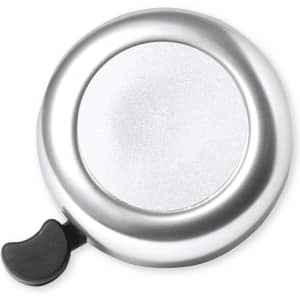 A silver Tolfen bike bell with a black lever, designed for novelty use.