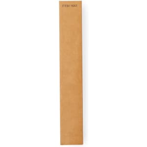 A long, brown cardboard box, featuring a label at the top. The box is plain with no additional details.