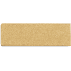 A rectangular, brown magnet bookmark with a smooth surface. It has a simple, minimalist design.