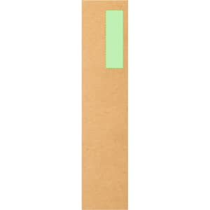 A metal pen in a sleek design, featuring a green accent and a branding logo, set against a plain background.