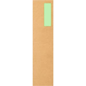 A metal pen in a brown packaging with a light green label, featuring a logo.