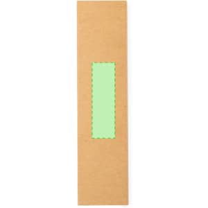 A long brown packaging box with a green rectangular cut-out, designed for the Vincen Set metal pens.
