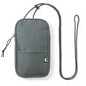 A multipurpose bag in green with a adjustable strap and exterior pockets. It features a branding logo.