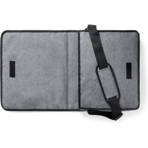 A grey Lourdel shoulder bag with a single strap and a simple, minimalist design. It features a zip closure.