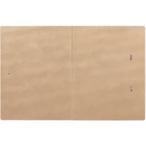 A tan Hendrus Folder featuring a smooth finish with two metal clips inside. Suitable for organising documents.