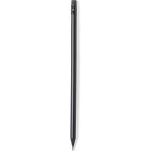 A grey lead pencil with a sleek design and a small logo at the top.