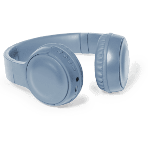 Blue Pendil Headphones with adjustable headband and controls on the side, featuring a branding logo.