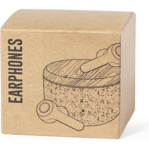 A cardboard box containing Grigal earphones, featuring a simple design and an illustration of the earbuds on top.