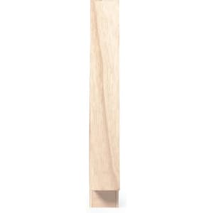 A wooden block shaped decoration in natural wood tones, featuring a smooth finish and a minimalist design.