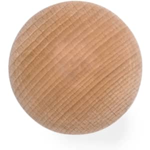 A wooden nutcracker with a smooth, rounded design in a natural, light brown colour. It features a subtle grain pattern.