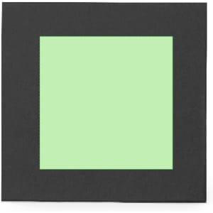 A square black frame with a light green centre. The frame has a simple design without any logos or text.