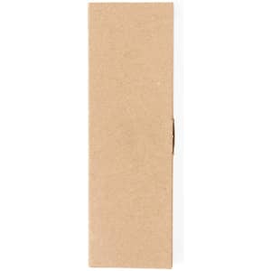 A plain brown cardboard box featuring a simple design, suitable for packaging items.