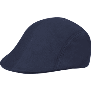 A navy blue cap featuring a sleek design and a logo. Suitable for headwear.