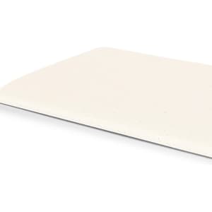 A white Kanlio Notebook with a smooth surface, featuring a subtle speckled texture and a branding logo.