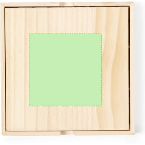A wooden box with a light green square in the centre, designed for the Sudoku Skill Game.