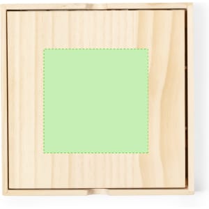 A wooden box featuring a green inset panel, designed for the Sudoku Skill Game.