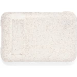 A white charging cable set with a textured, eco-friendly case and a slot for easy organisation.