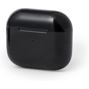 A black charging case for Dodiax Earphones with a sleek, glossy finish and a subtle logo on the surface.