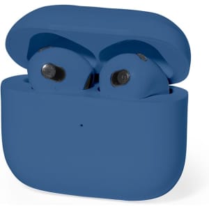 Blue Dodiax Earphones in a matching case, featuring a logo on the front.