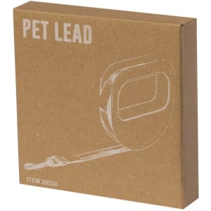 A brown box containing the Ivare Pet Lead, featuring a simple illustration of the lead on the packaging.