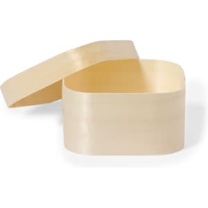 A light wooden gift box with a smooth finish and a removable lid, suitable for packaging pens or similar items.