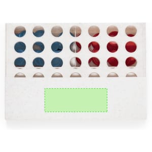 A game box featuring red and blue circular pieces arranged in a grid pattern, with a logo on the front.