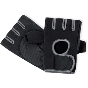 Black fingerless gloves with grey accents, designed for sporting activities, featuring padded palms and grip.