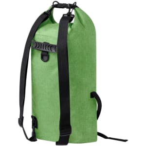 A green Ardentix backpack with black straps and a secure closure system. It has a logo on the front.