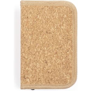 A cork-textured tool set case with a tan fabric trim, featuring a simple, unembellished design and a branding logo.