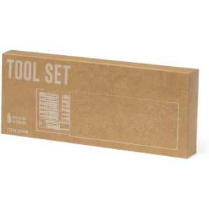A packaging box for the Zephyr Tool Set in a natural brown colour with a logo and product information layout.