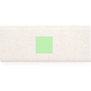 A tool set in a light-coloured case, featuring a square section that may accommodate branding.
