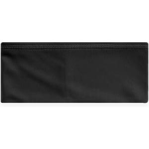 A black Arilyn headband with a smooth, flat design and a subtle logo. Suitable for various headwear styles.